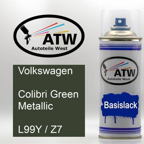 Volkswagen, Colibri Green Metallic, L99Y / Z7: 400ml Sprühdose, von ATW Autoteile West.